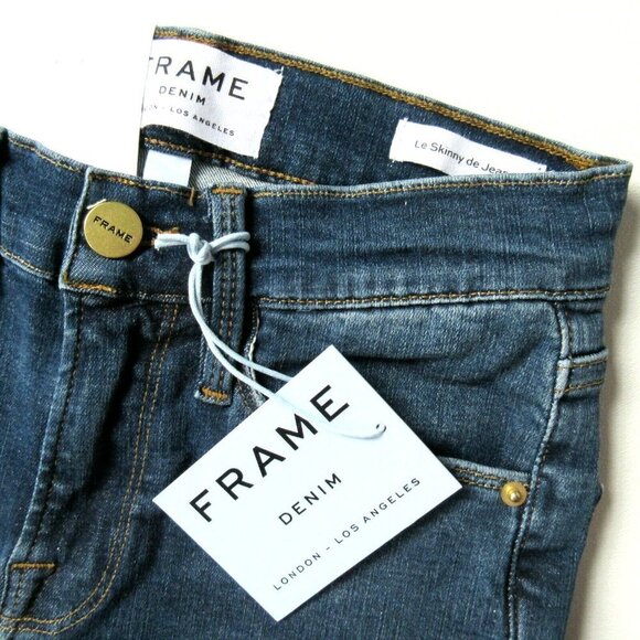 NWT FRAME Le Skinny de Jeanne in Jolie Destroyed Knee Stretch Jeans 25 $245 - Picture 6 of 7